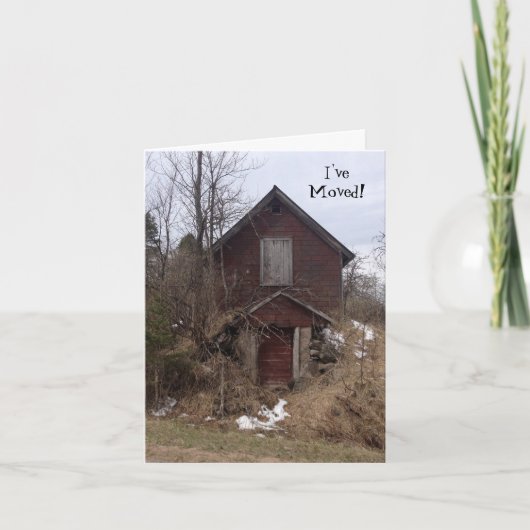 古い家屋敷のおもしろいカード新しい住所によって動かされる接触 案内状 (正面)