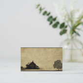 古い家屋敷のきちんとした名刺 名刺 (スタンド正面)