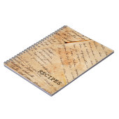 古い家族のレシピのノート ノートブック (左側)