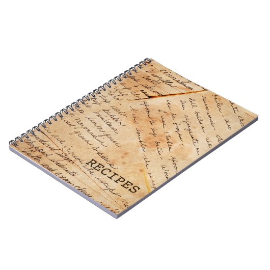 古い家族のレシピのノート ノートブック (左側)