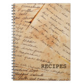 古い家族のレシピのノート ノートブック (正面)