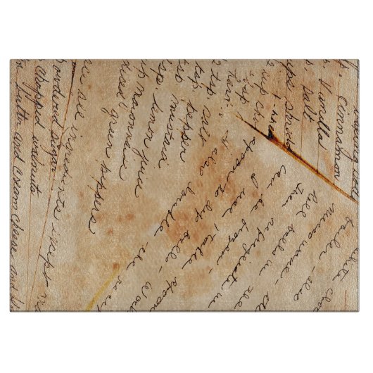 古い家族のレシピ カッティングボード (正面)