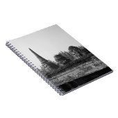 古い寺院の白黒イメージ ノートブック (右側)