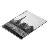 古い寺院の白黒イメージ ノートブック (左側)