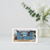 古い小屋の取り外し 名刺 (スタンド正面)