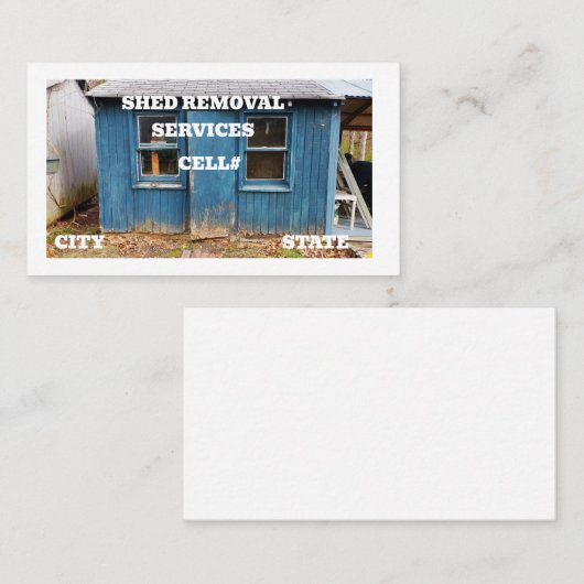 古い小屋の取り外し 名刺 (正面/裏面)