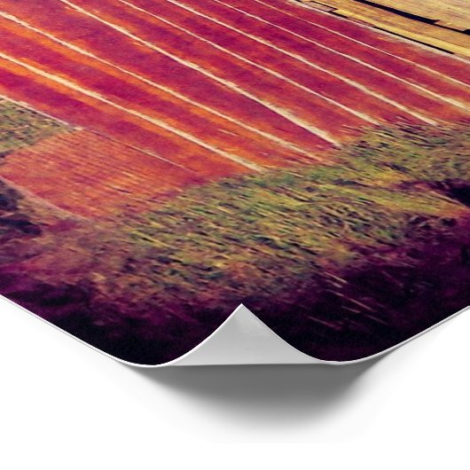 古い小屋 ポスター (角)