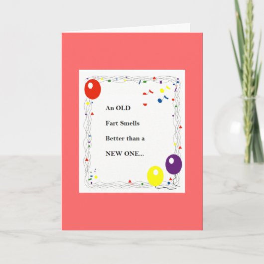 古い屁のバースデー・カード カード (正面)