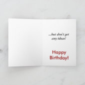 古い屁のバースデー・カード カード (内部)