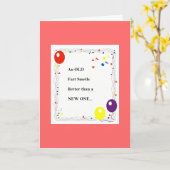 古い屁のバースデー・カード カード (黄色い花)