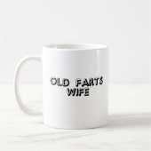 古い屁の妻のマグ コーヒーマグカップ (左)