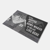 古い屋根とホームメーカーをかわいい ドアマット (アングル)