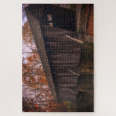 古い屋根付き橋の写真風景史 ジグソーパズル (縦)