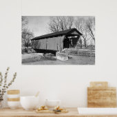 古い屋根付き橋 ポスター (キッチン)