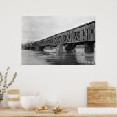 古い屋根付き橋 ポスター (キッチン)