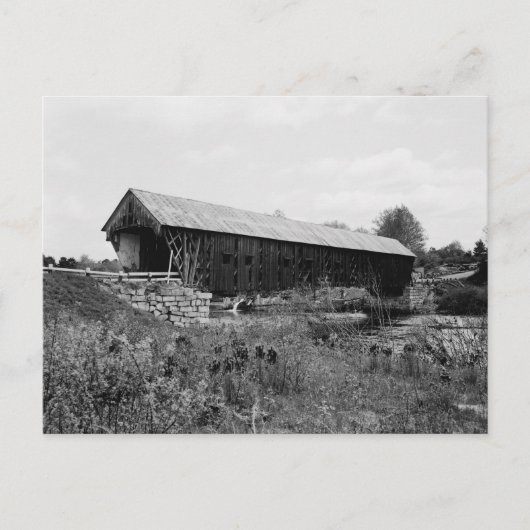 古い屋根付き橋 ポストカード (正面)