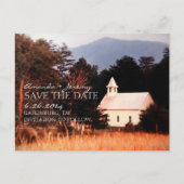 古い山の教会は日付を保存 案内ポストカード (正面)