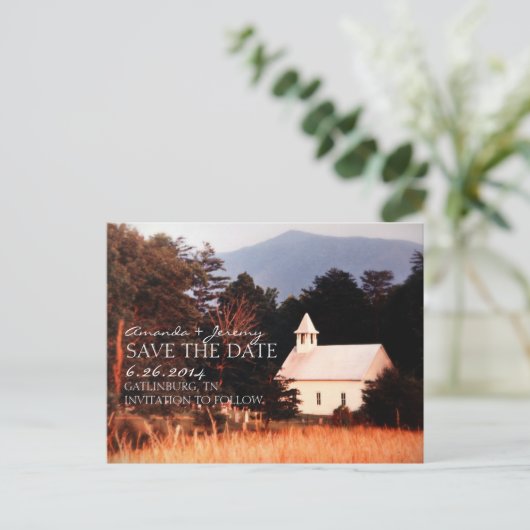 古い山の教会は日付を保存 案内ポストカード (スタンド正面)