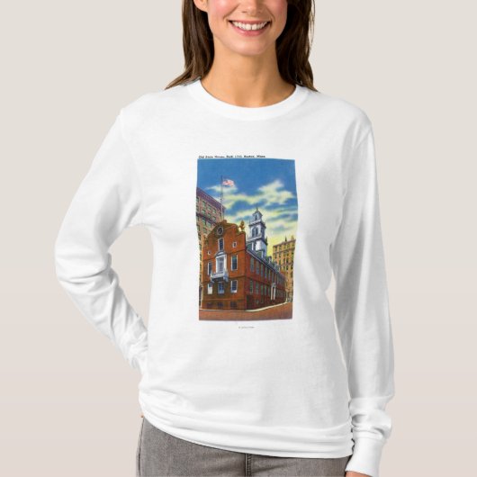古い州の家の外観 Tシャツ (正面)