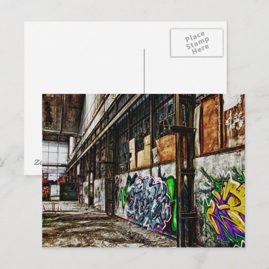 古い工場 ポストカード (正面/裏面)