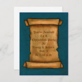 古い巻物:次の項目を入力します。招待状、発表 招待状 (正面/裏面)