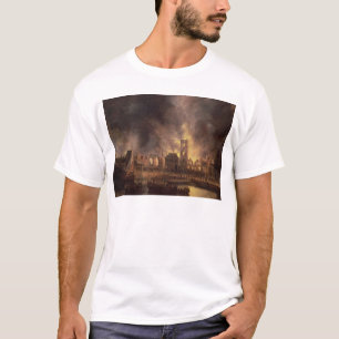 古い市庁舎、アムステルダムの素晴らしい火 Tシャツ
