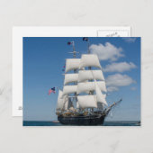 古い帆船はがき ポストカード (正面/裏面)
