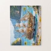 古い帆船 ジグソーパズル (縦)