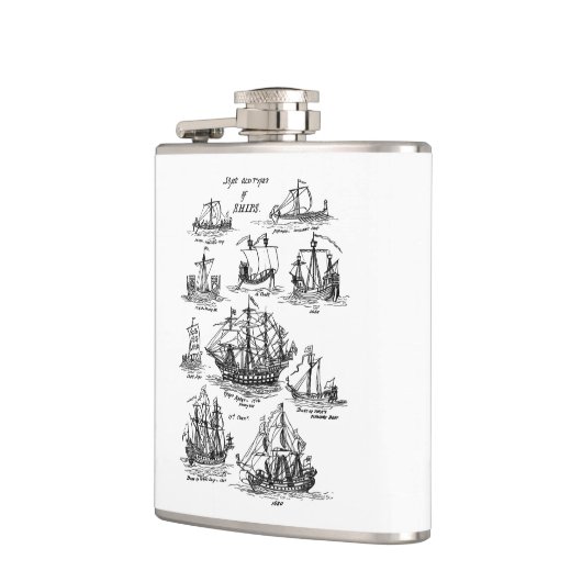 古い帆船 フラスク (左)