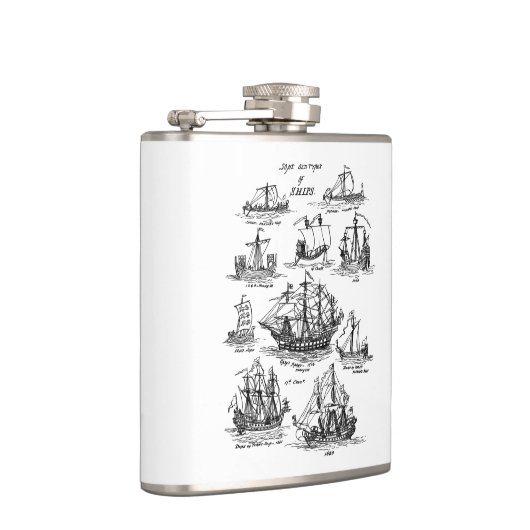 古い帆船 フラスク (右)