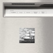 古い帆船 マグネット (インサイチュ (食洗機))