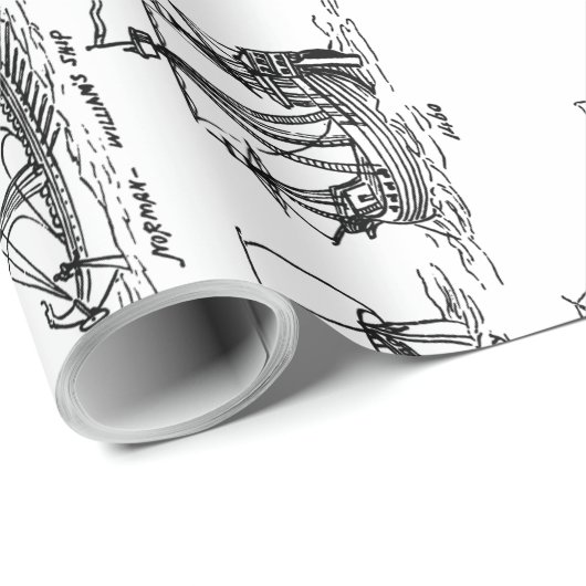 古い帆船 ラッピングペーパー (ロールコーナー)