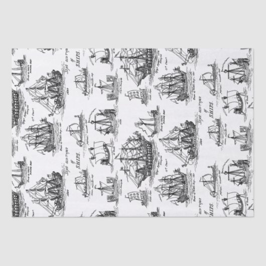 古い帆船 薄葉紙 (正面)