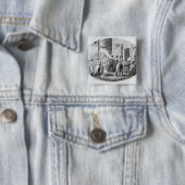 古い帽子の居酒屋の外 缶バッジ (インサイチュ)