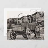 古い幌馬車 ポストカード (正面/裏面)