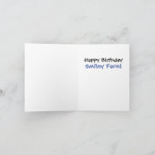 古い幸せな顔。古いけどまだ幸せ カード (内部)