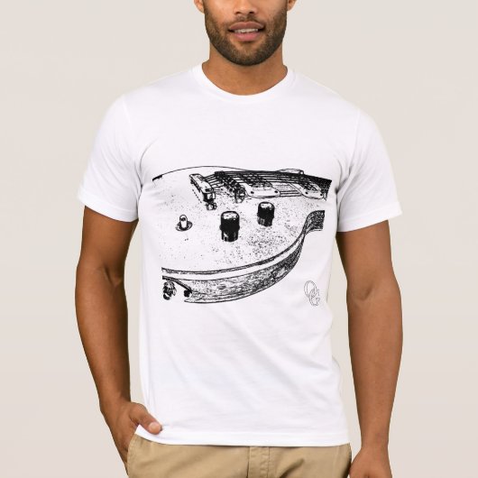 古い幽霊のギター Tシャツ (正面)