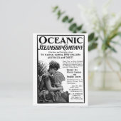 古い広告 オーシャニック汽船会社 ポストカード (スタンド正面)