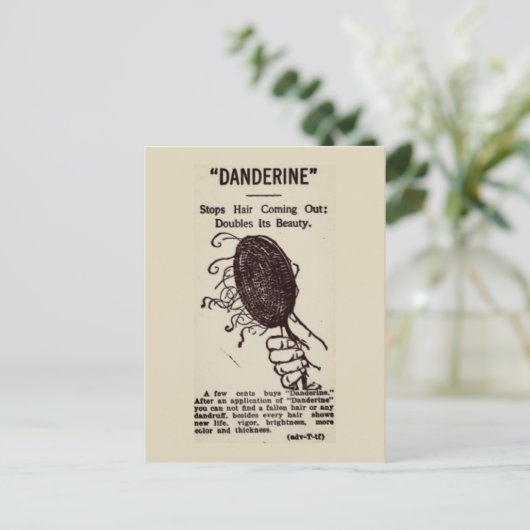 古い広告： Danderine ポストカード (スタンド正面)