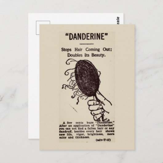 古い広告： Danderine ポストカード (正面/裏面)