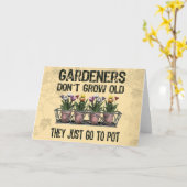 古い庭師 カード (黄色い花)