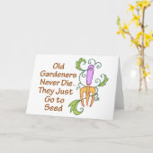 古い庭師 カード (黄色い花)