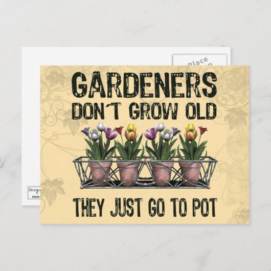 古い庭師 ポストカード (正面/裏面)