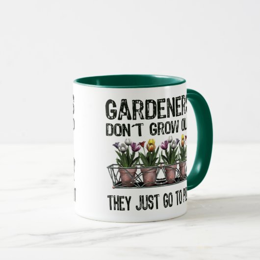 古い庭師 マグカップ (正面右)