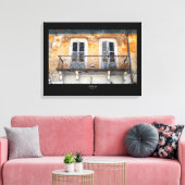 古い建物バルコニー，リマソル，キプロスキャンバス キャンバスプリント (インサイチュ (リビング))