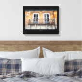 古い建物バルコニー、Limassol、キプロスのポスター キャンバスプリント (インサイチュ (寝室))