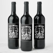 古い弁護士は控訴を怠るだけだ ワインラベル (ボトル)