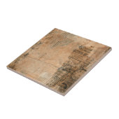 古い引き裂かれたヴィンテージ新聞1 タイル (側面)