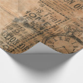 古い引き裂かれたヴィンテージ新聞1 ラッピングペーパー (角)