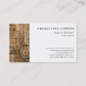 古い引き裂かれたヴィンテージ新聞1 名刺 (裏面)